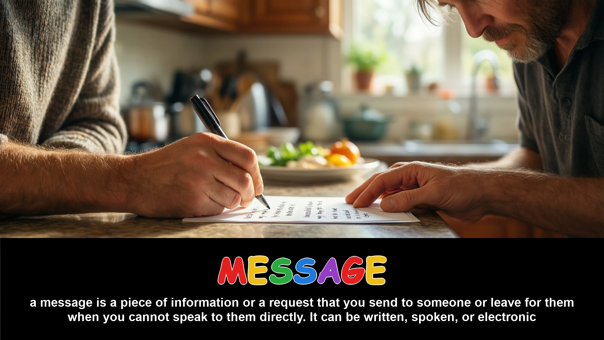 English Illustration for message